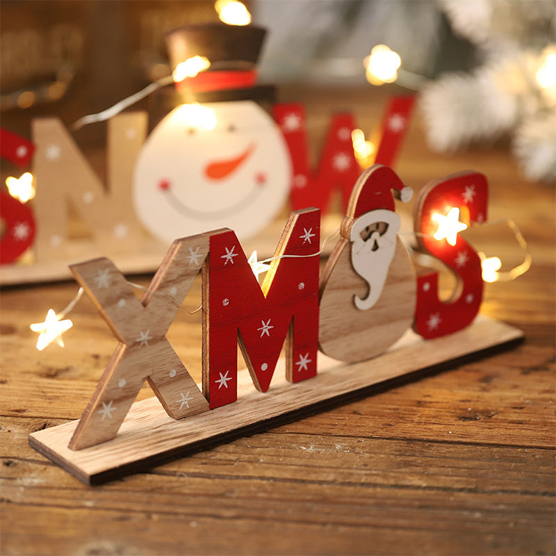 Hendrano™ Hand-Painted Wooden Christmas Table Decorations with Festive Figures