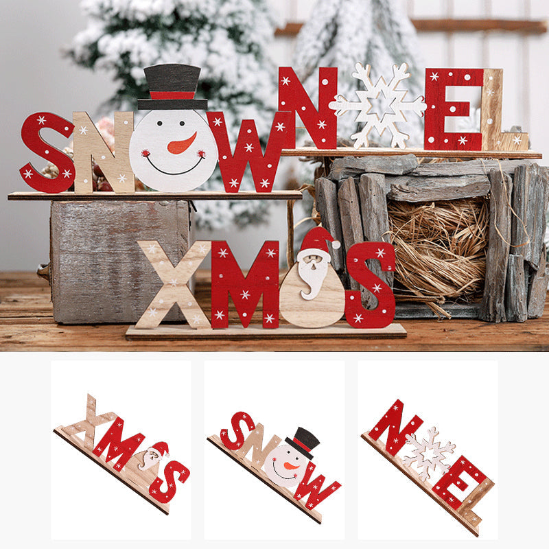 Hendrano™ Hand-Painted Wooden Christmas Table Decorations with Festive Figures