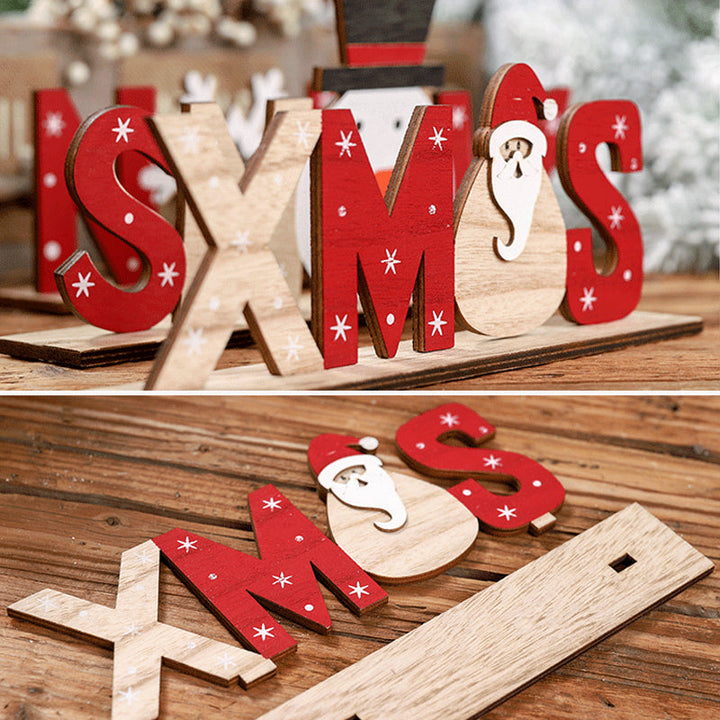 Hendrano™ Hand-Painted Wooden Christmas Table Decorations with Festive Figures