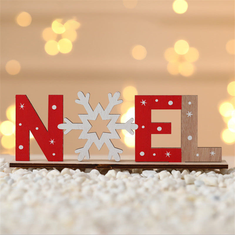 Hendrano™ Hand-Painted Wooden Christmas Table Decorations with Festive Figures