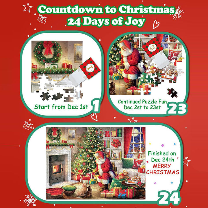 Christmas Jigsaw Puzzle Advent Calendar with Mystery Scenes