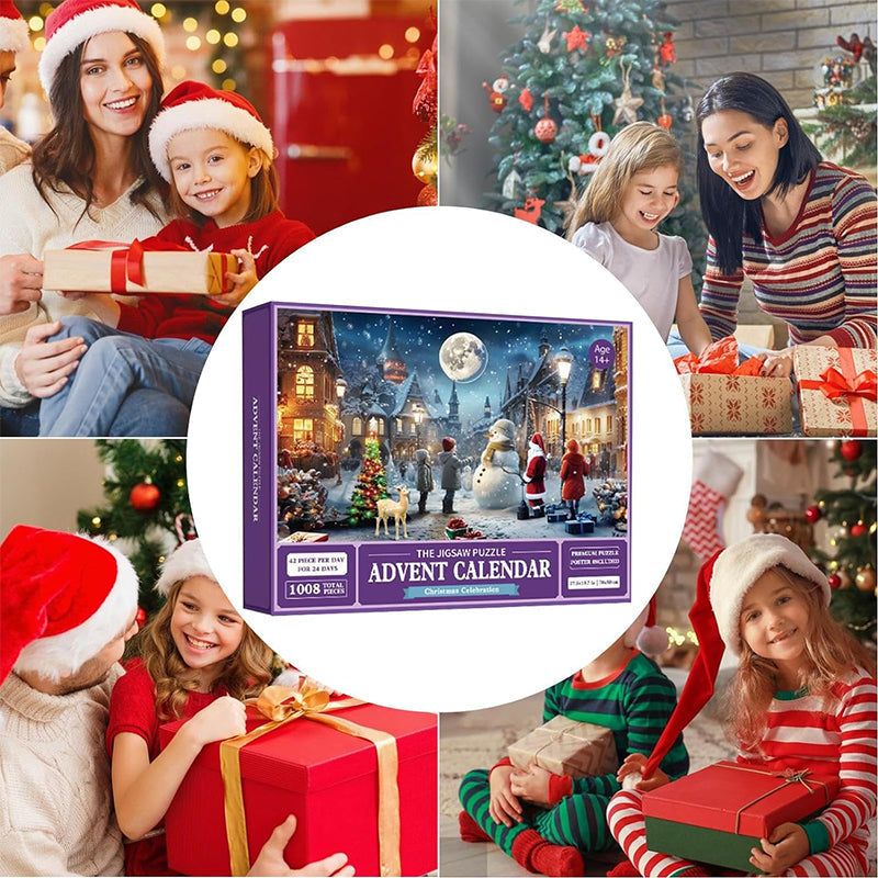 Christmas Jigsaw Puzzle Advent Calendar with Mystery Scenes