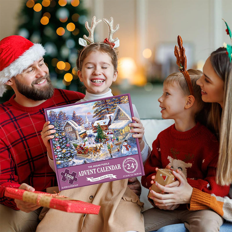 Christmas Jigsaw Puzzle Advent Calendar with Mystery Scenes