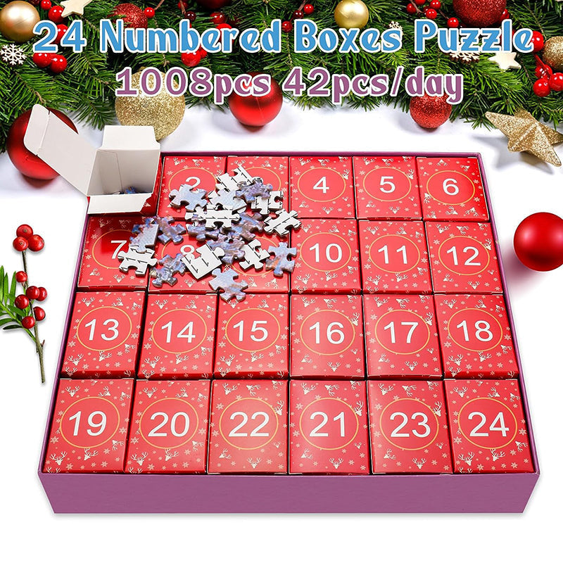 Christmas Jigsaw Puzzle Advent Calendar with Mystery Scenes
