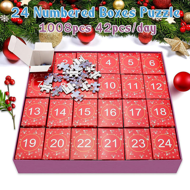 Christmas Jigsaw Puzzle Advent Calendar with Mystery Scenes
