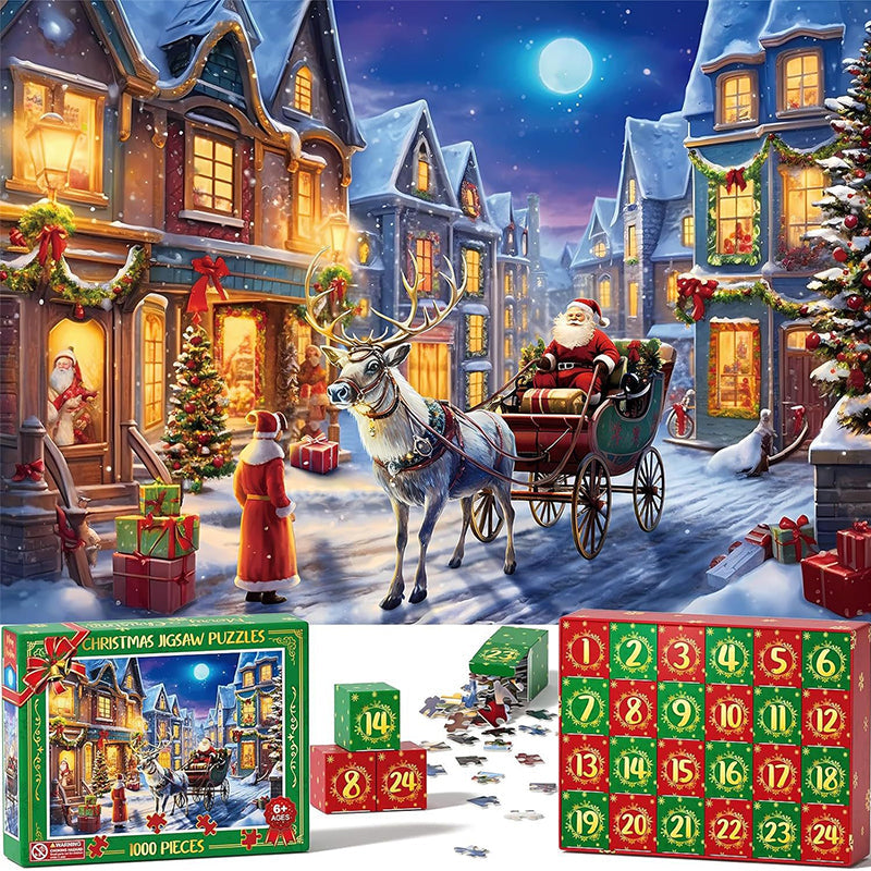 Christmas Jigsaw Puzzle Advent Calendar with Mystery Scenes