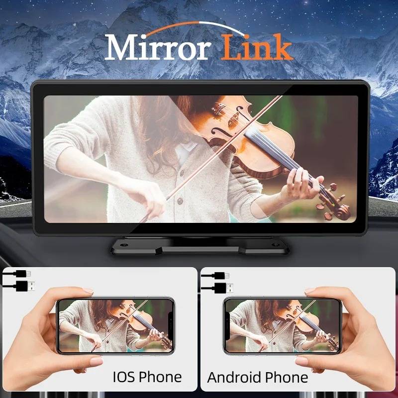10.26-Inch Touchscreen Car Stereo with CarPlay and Backup Camera
