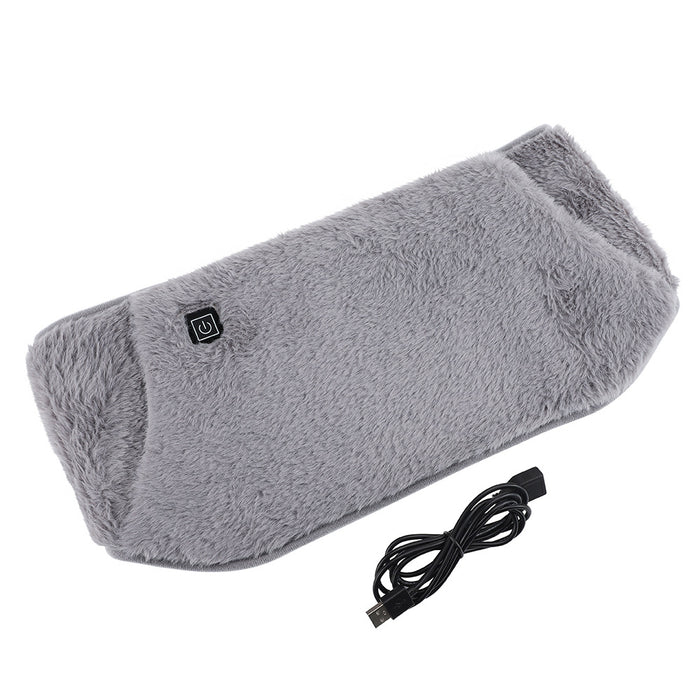 Hendrano Plush USB Heated Waist Belt with Hand Warmer Pockets