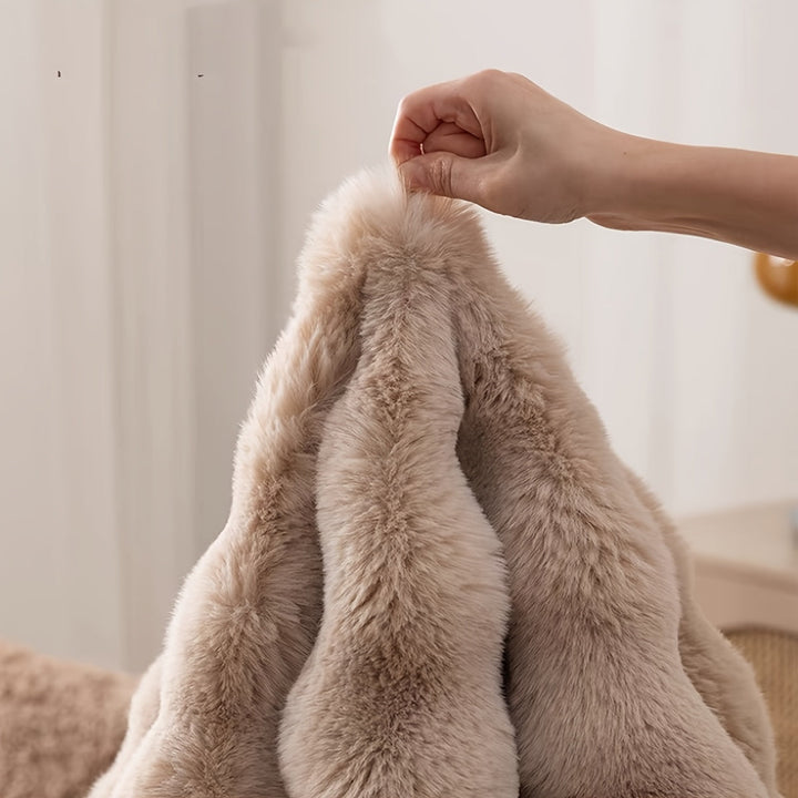 Round Fluffy Bubble Rug in Dense, Soft Fleece for Cozy Rooms