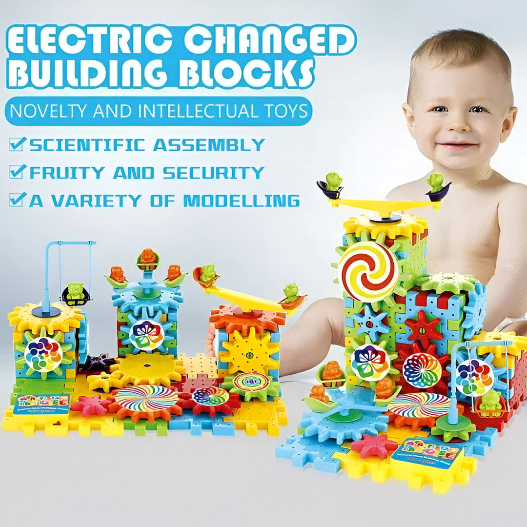 Motorized Gear Building Blocks Set for Curious Young Builders