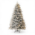 Extra full flocked pre-lit Christmas tree