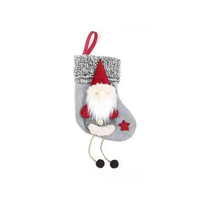Mini Plush Christmas Stocking Hanging Ornament