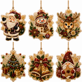 Diamond painting Christmas ornaments on a tree