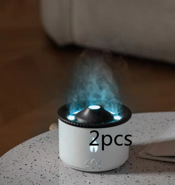Volcano Flame Diffuser with Jellyfish Mist Rings and Timer