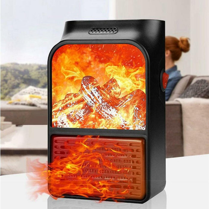 Hendrano™ Plug-In Flame Effect Heater with Remote Control and Timer