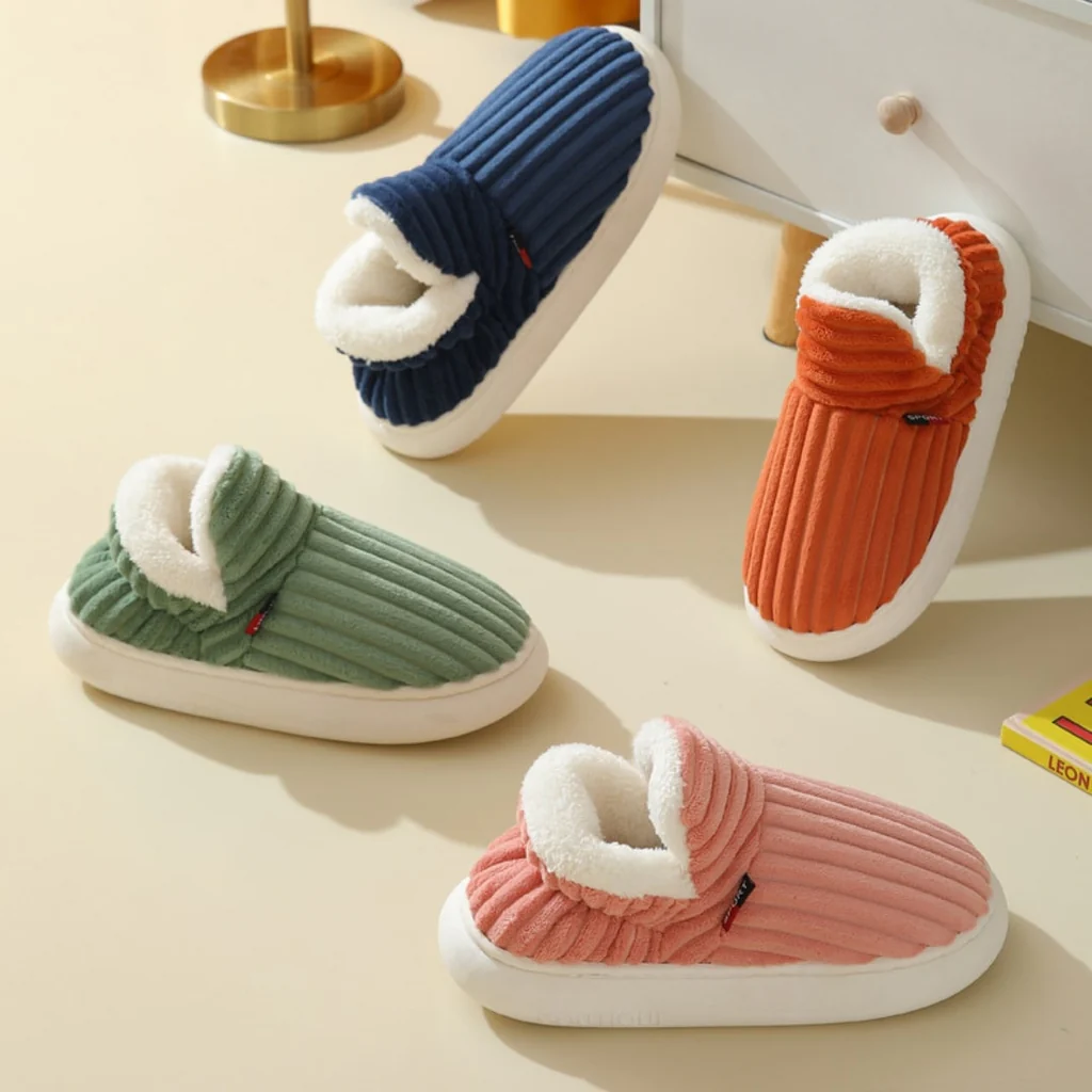 Hendrano™ Fuzzy Fleece Slippers with Thick Cushioned Non-Slip Sole