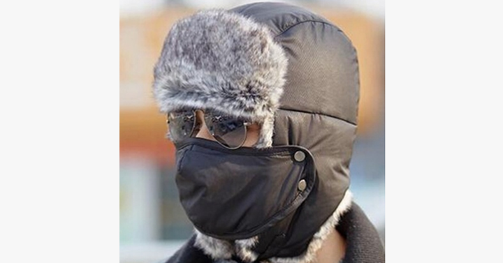 Hendrano™ Waterproof Trapper Hat with Faux Fur and Detachable Face Mask
