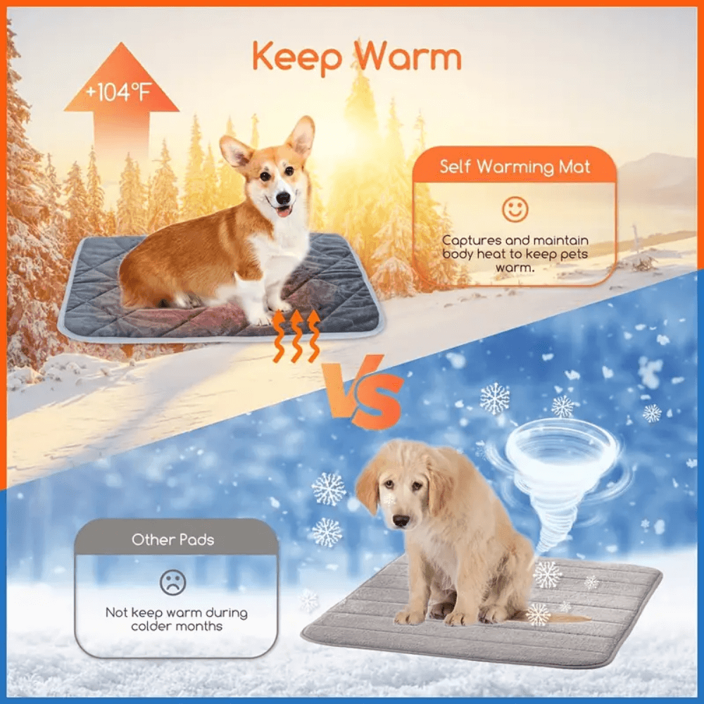 Hendrano™ Self-Warming Pet Pad with Non-Slip Base for Dogs and Cats