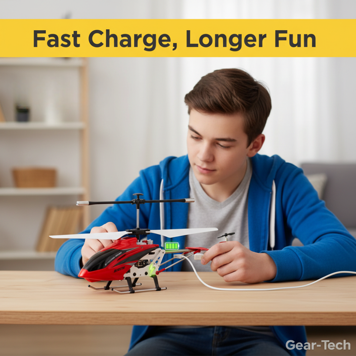 Remote Control Helicopter with LED Lights and Gyro Stabilizer