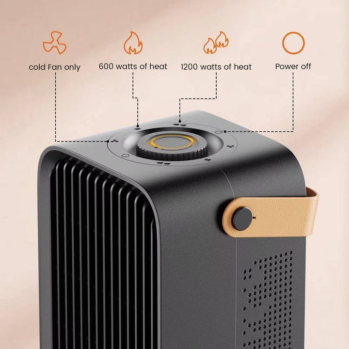 Hendrano™ 1200W Ceramic Space Heater with 3 Modes &amp; Tip-Over Shut-Off