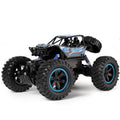 Blue off-road RC rock crawler truck