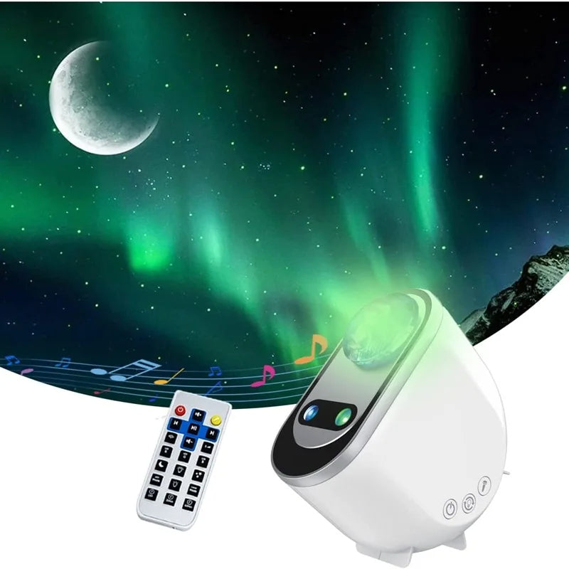 Northern Lights Aurora Projector with Stars, Moon and Remote