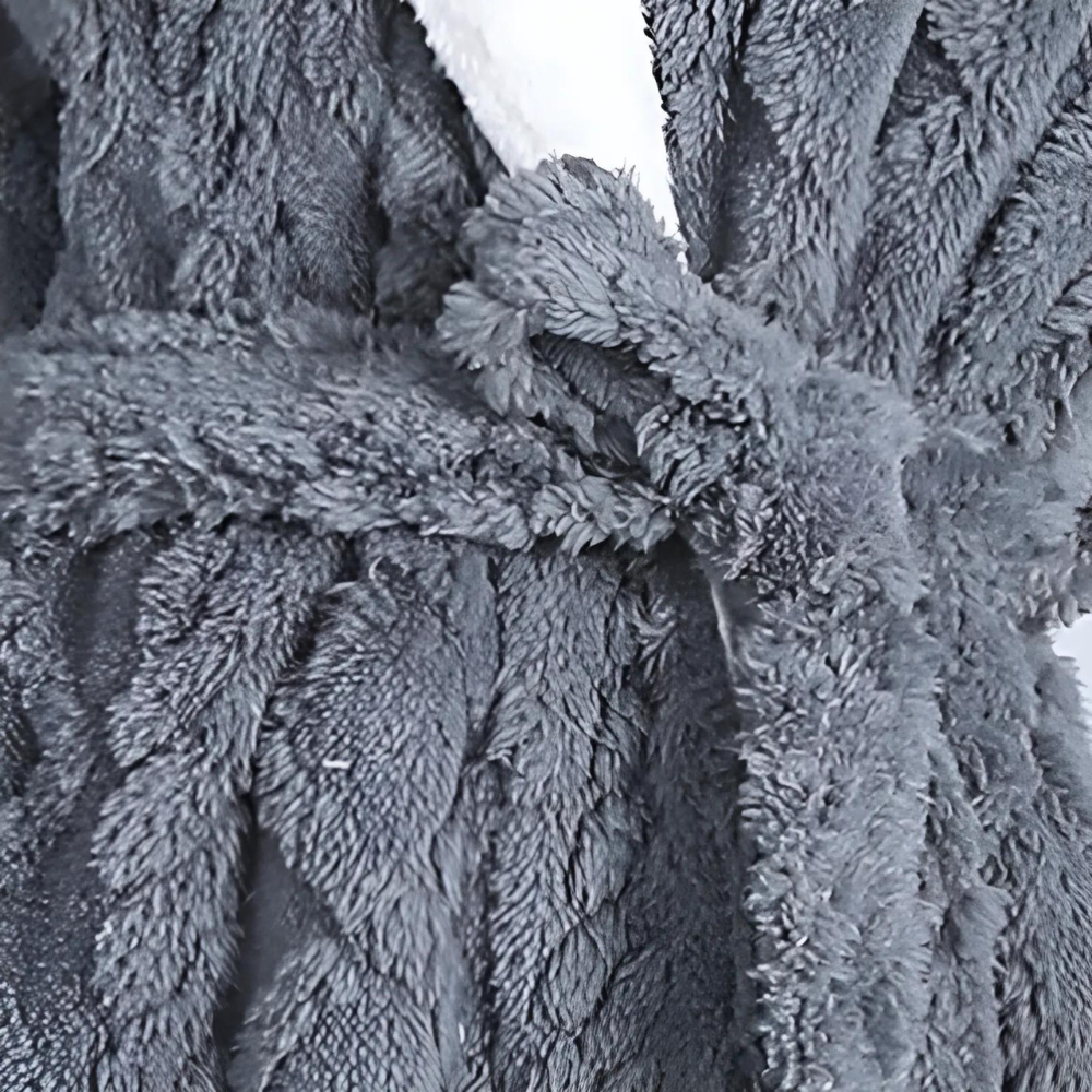 Hendrano™ Long Plush Hooded Robe with Two Large Front Pockets