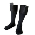 Black heated socks with calf-strap battery cases