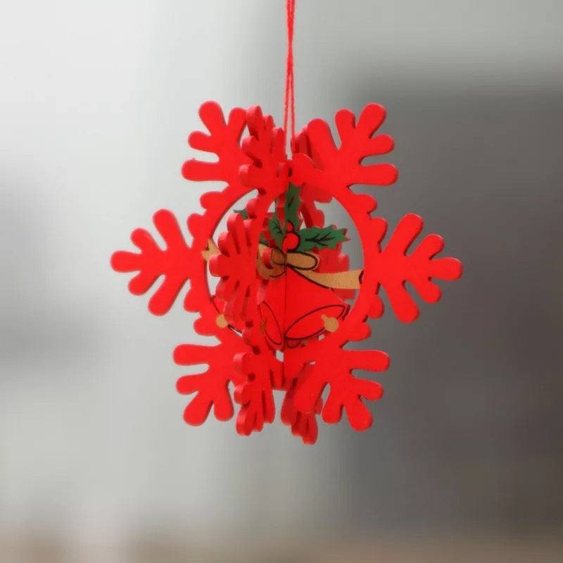 Laser-Cut 3D Wooden Christmas Ornaments – Star, Bell &amp; Bear