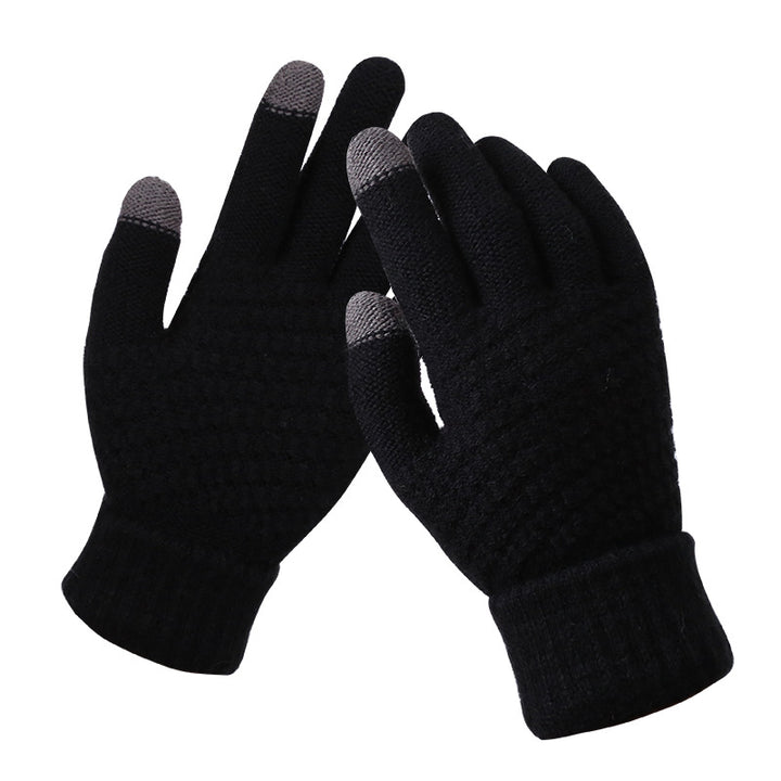 Textured knit touchscreen gloves