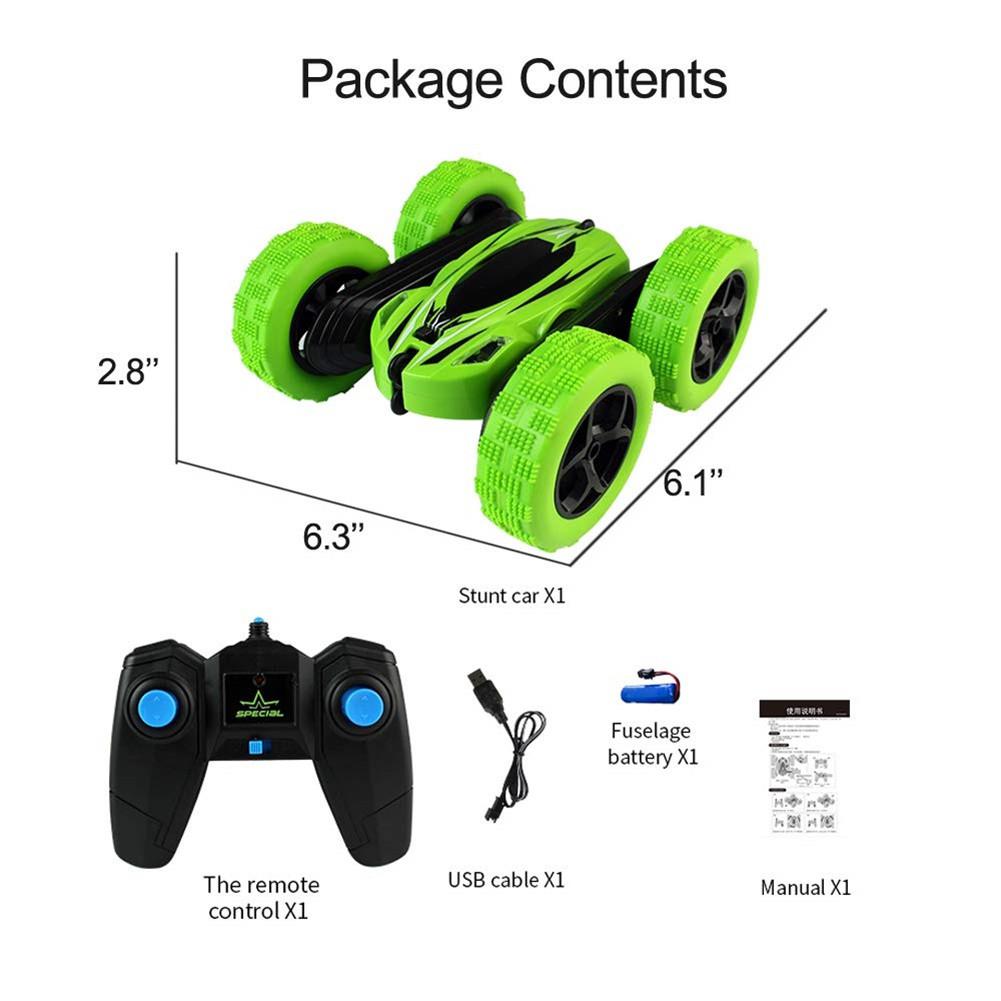 RC Stunt Car with 360° Flips, 4WD and LED Headlights