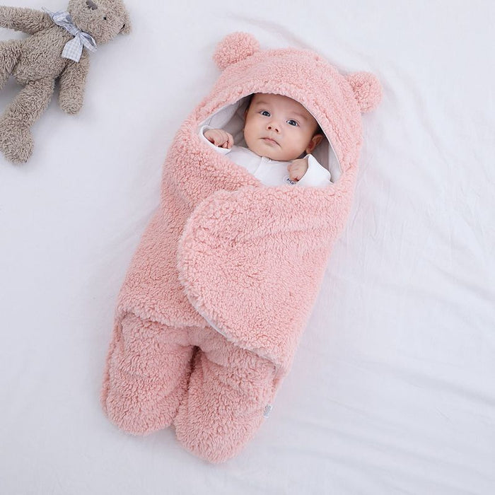 Hendrano Teddy Fleece Baby Sleep Sack with Bear Ears