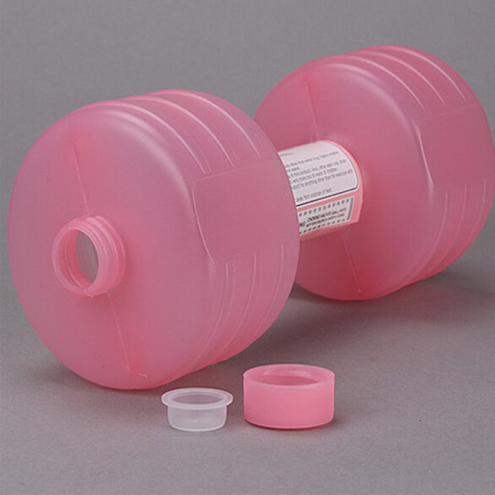 Pink refillable water dumbbell hand weight