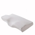 Contoured memory foam pillow with zip cover
