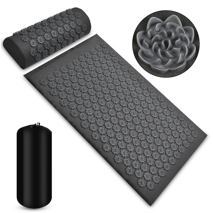 Hendrano Acupressure Mat and Pillow Set with Carry Bag
