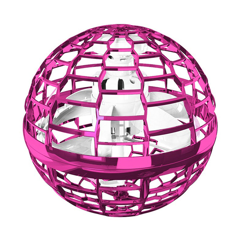 Light-up flying spinner ball with magic wand