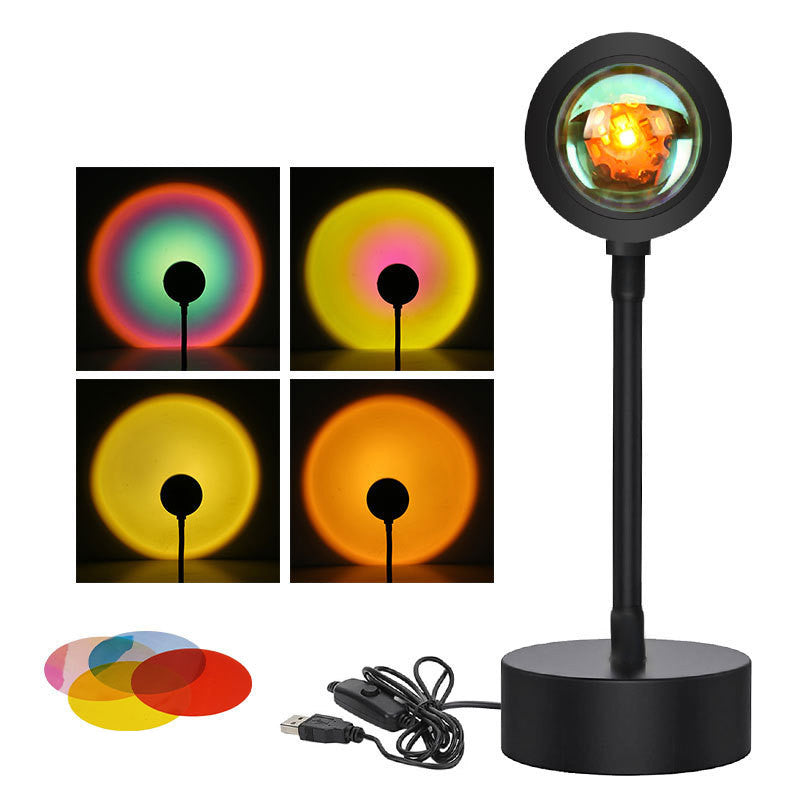 Sunset Projection Lamp with Adjustable Head, Iron Shell Night Light