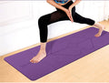 TPE yoga mat with alignment lines