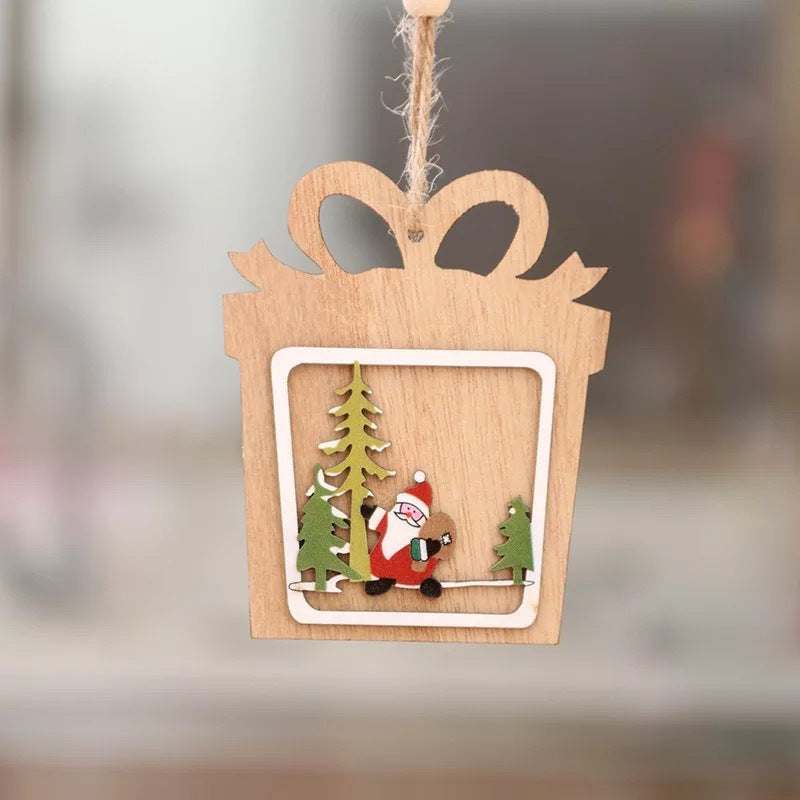 Laser-Cut 3D Wooden Christmas Ornaments – Star, Bell &amp; Bear