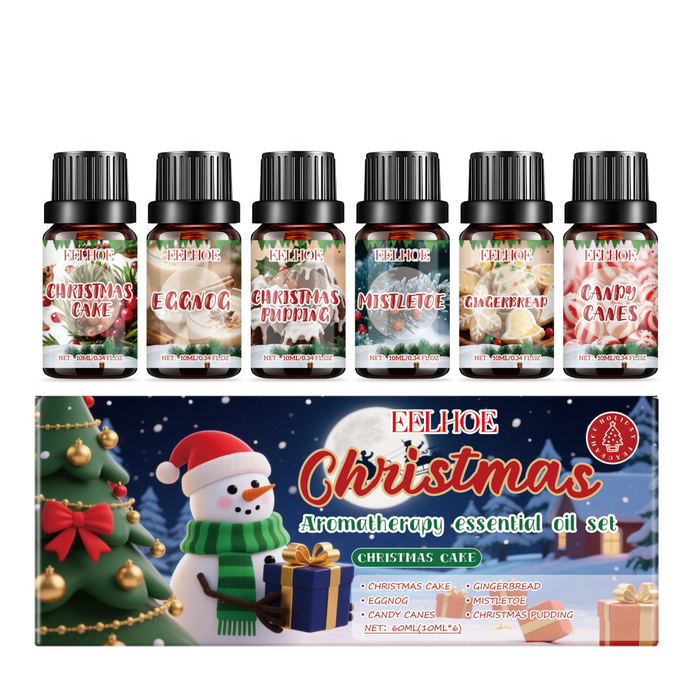 Hendrano Christmas Fragrance Oil Gift Set, 6 Holiday Scents