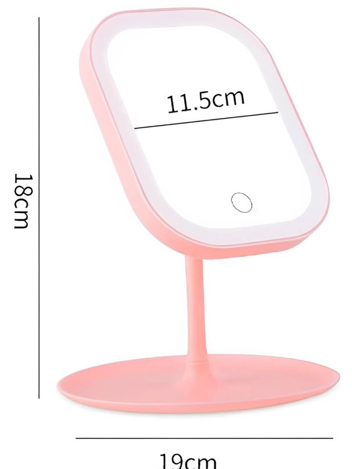 Portable LED Makeup Mirror with Three Light Modes and Dimmer