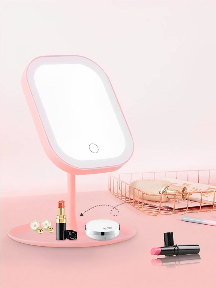 Portable LED Makeup Mirror with Three Light Modes and Dimmer