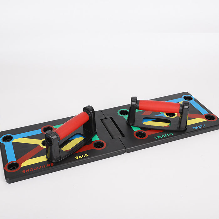 Hendrano Foldable Color-Coded Push-Up Board with Handles