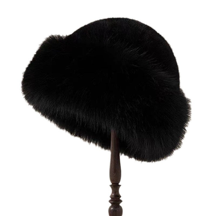 White faux fur Cossack hat