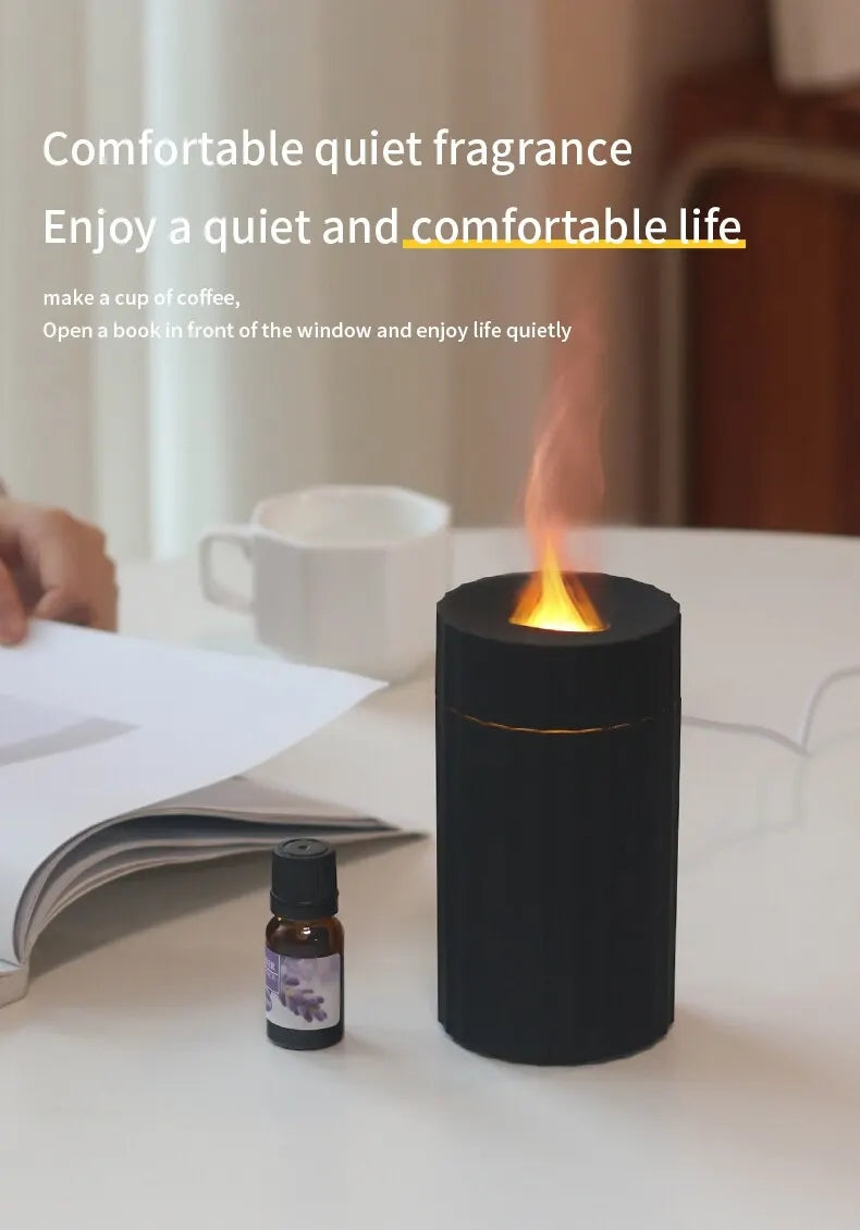 Flame Effect Humidifier and Essential Oil Diffuser, 100 ml
