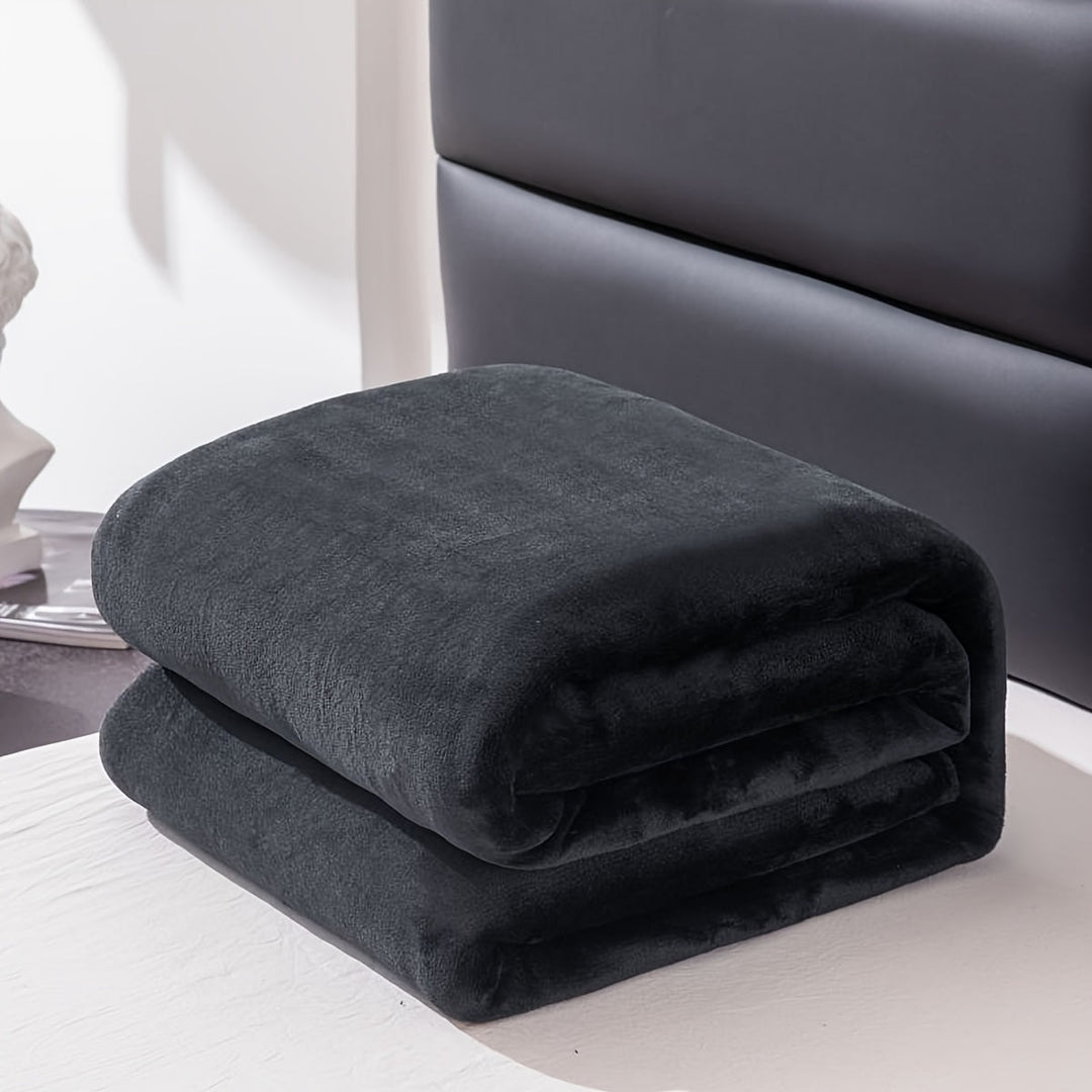 Soft and warm gray flannel blanket for all seasons