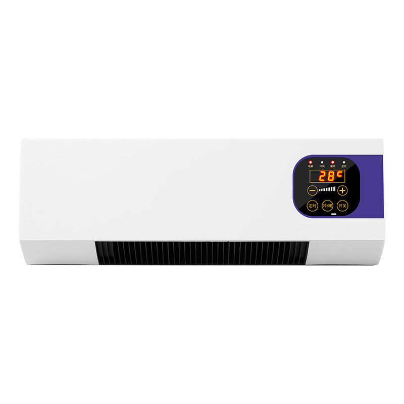 White wall-mounted heater with large touch display