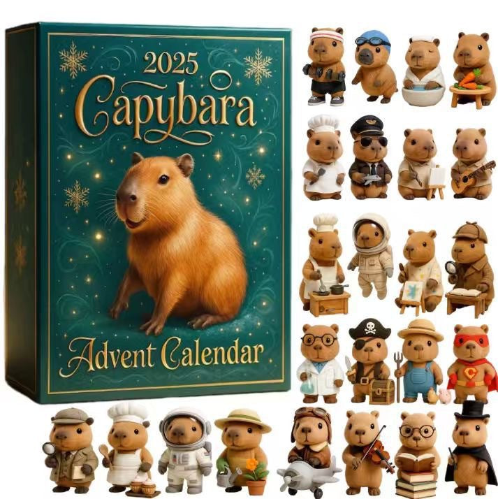 Advent calendar box with acrylic Christmas ornaments