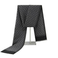 Hendrano™ Wool Blend Winter Scarf with Letter Print and Fringe Trim