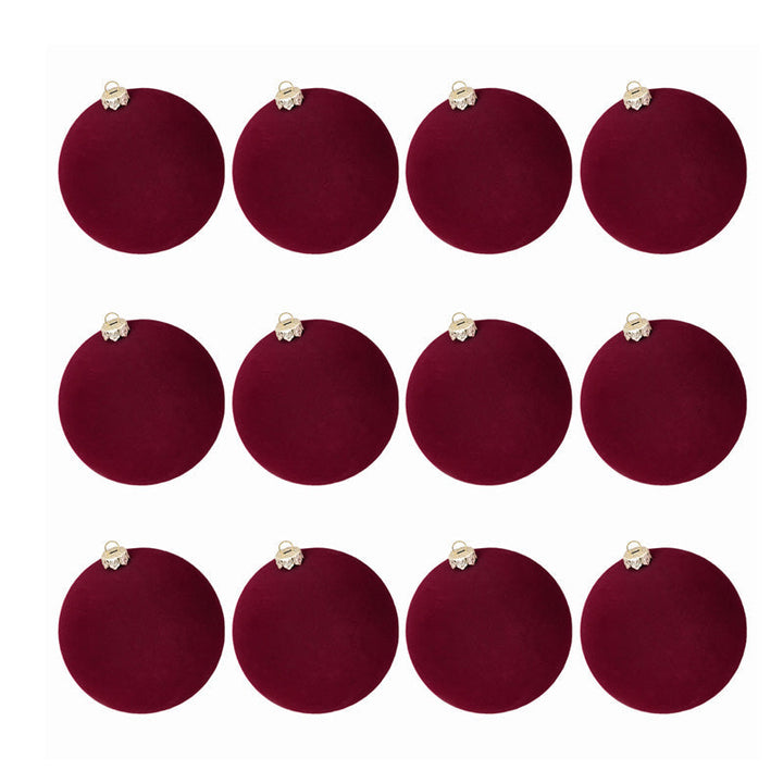 Velvet Christmas Ornaments. 12 pcs